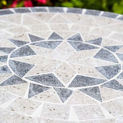 Set de mesa e cadeira de metal dobrável para jardim Antigo Mosaico Bistro