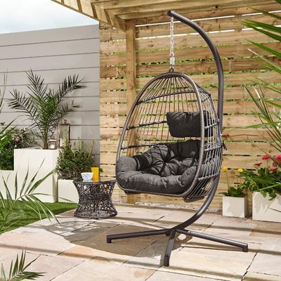 Cadeira de hamaca pendurada elegante para pátio jardim casa de campo pátio ou praia feita de metal