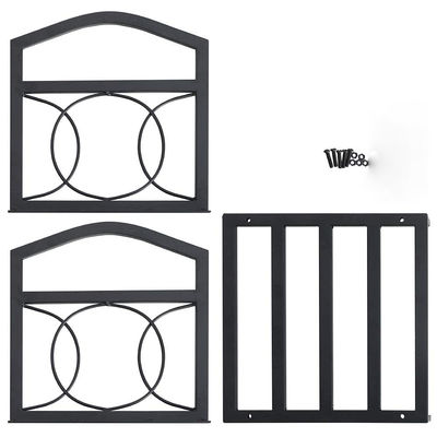 17"L X 13"W X 16"H Pequeno porta-madeira de madeira de aço exterior Caminha de armazenamento de madeira