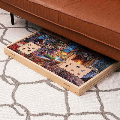 Quadro de Puzzles de Mesa de Madeira dobrável para AJUNION Puzzles de 1000 peças 31.1 x 22 x 2.4