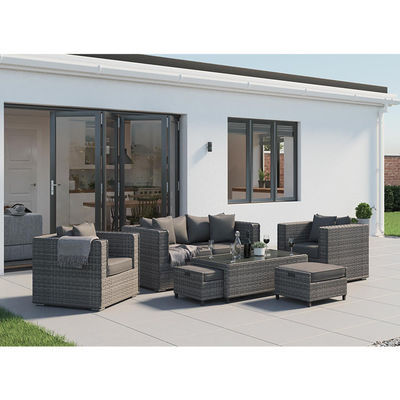 Sofá exterior seccional Patio Conversação Conjunto com estilo de Wicker Rattan de design moderno