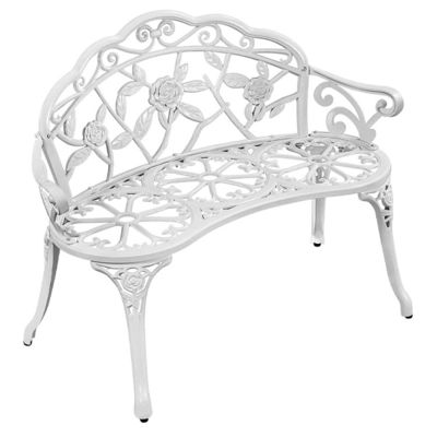 Banco de amor de alumínio de tipo metálico para varanda de jardim de pátio ao ar livre em design moderno