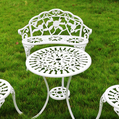 Banco de amor de alumínio de tipo metálico para varanda de jardim de pátio ao ar livre em design moderno