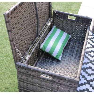 Mobiliário de exterior geral AJUNION Jardim seccional de todos os climas Sofá com mesa ascendente