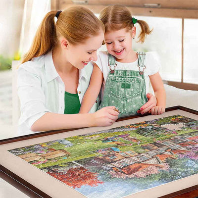 Unisex AJUNION 1500-Piece Jigsaw Puzzle Board com perna dobrável e 4 rodas Idades 8-13