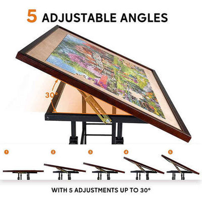 Unisex AJUNION 1500-Piece Jigsaw Puzzle Board com perna dobrável e 4 rodas Idades 8-13