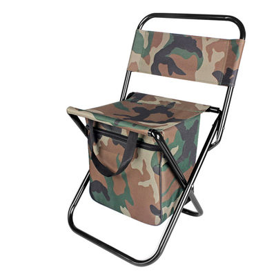 Assento de praia portátil de camuflagem com saco