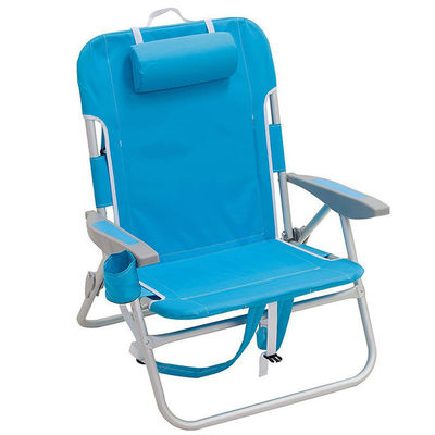 Cadeira de praia dobrável de alumínio com saco de armazenamento e estilo de design tradicional