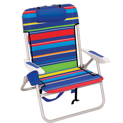 Cadeira de praia dobrável de alumínio com saco de armazenamento e estilo de design tradicional