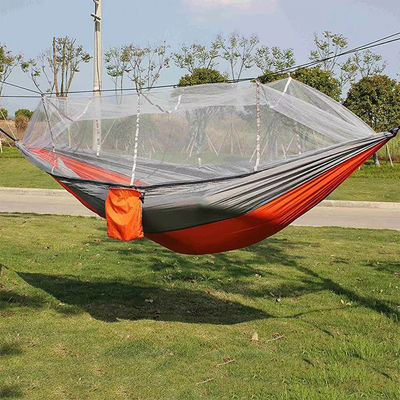 Hamaca de acampamento portátil para jardim ao ar livre com mosquiteiro e material leve