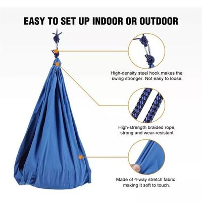 Y Correios Embalagem Casa Outdoor Portátil Plegavel Crianças Crianças Terapia Sensorial Yoga Aéreo Swing Hamacs