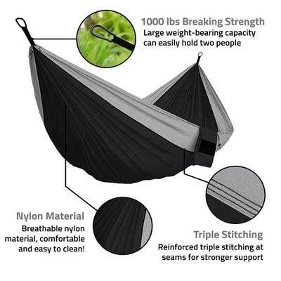 Outdoor Home Garden Portátil Leve Dobragem Nylon Hangares de acampamento com acessórios