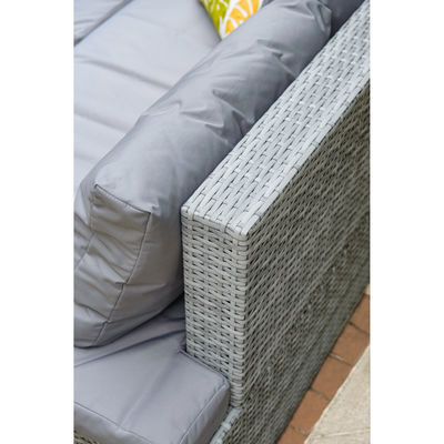 Transforme o seu pátio num retiro de luxo com o conjunto de sofá de jardim tecido AJUNION Wicker