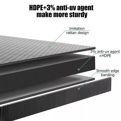 Mesa de banquete exterior dobrável Móveis portáteis de acampamento com design de rotão imitado
