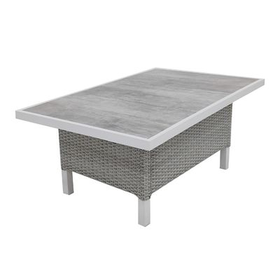 Modern Style 4 peças de móveis de rotão para o exterior Lounge Set com L193xW71xH77cm Sofá Tamanho