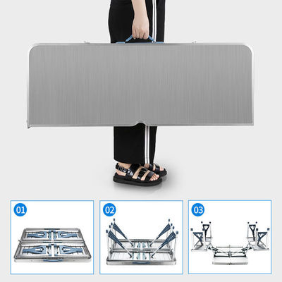 Conjunto de mesa e cadeira de acampamento de uma peça para viagens ao ar livre