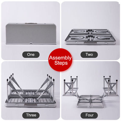 Conjunto de mesa e cadeira de acampamento de uma peça para viagens ao ar livre