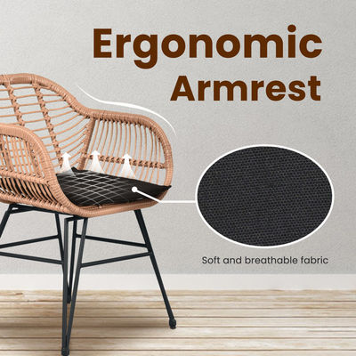 AJUNION 2 Assentos Mobiliário de pátio externo Bistro Set D23.62'xW21.26'xH31.5'