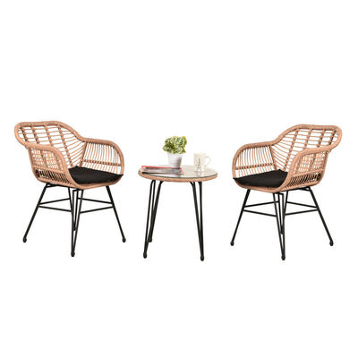 AJUNION 2 Assentos Mobiliário de pátio externo Bistro Set D23.62'xW21.26'xH31.5'