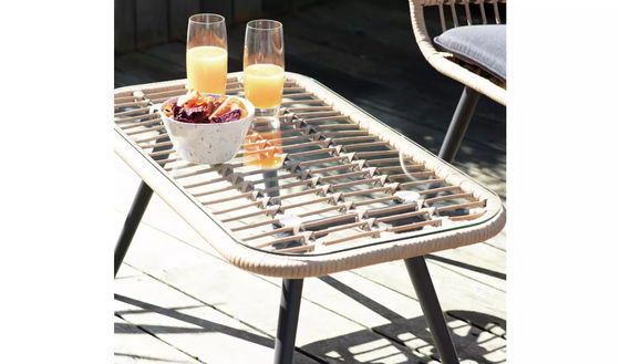 Transforme o seu jardim com o AJUNION 4 Piece All Weather Wicker Outdoor Furniture Set
