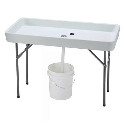 Tabela dobrável portátil para festa Hotel Camping Square HDPE Plástico Metal Frio Frio