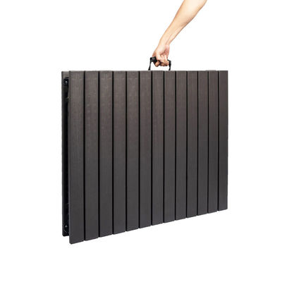 Metal para exterior dobrável portátil madeira de grãos HDPE plástico dobrável cerveja mesa de jantar de piquenique