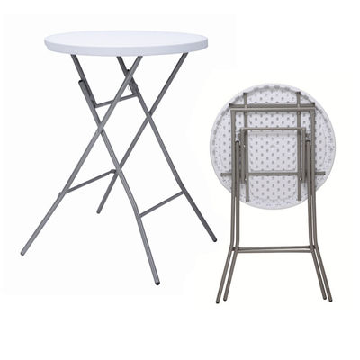 Embalagem de correio Portavel de plástico metálico redondo de mesa de jantar dobrável para estilo de design moderno