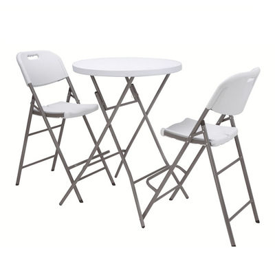 Embalagem de correio Portavel de plástico metálico redondo de mesa de jantar dobrável para estilo de design moderno