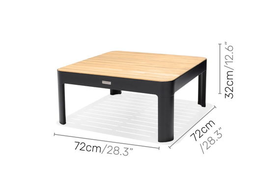 Mobiliário de jardim modular de alumínio L172xW72xH43cm AJUNION Chaise exterior Set seccional