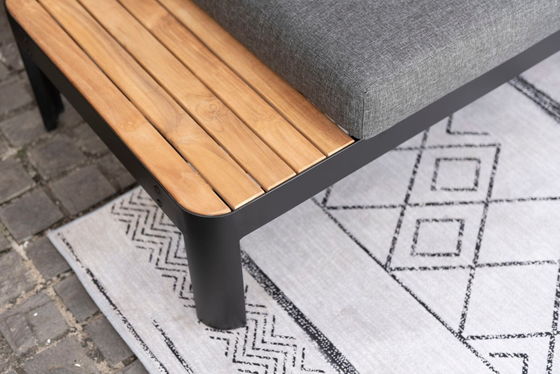 Mobiliário de jardim modular de alumínio L172xW72xH43cm AJUNION Chaise exterior Set seccional
