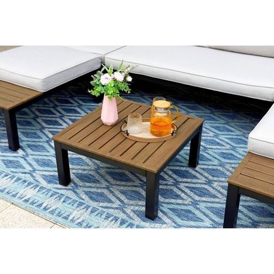 Conjunto de Patio Modular de Alumínio AJUNION Forma U Grande Tamanho Mobiliário Exterior Sofá Seccional