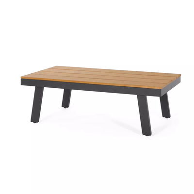Sofá de jardim específico AJUNION 4 peças mobiliário de alumínio para o exterior com mesa de café