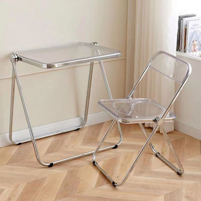 Plástico acrílico metal dobrável jardim exterior sala de estar mesa e cadeira para parque
