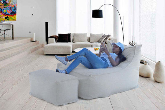 Indoor Outdoor Waterproof Bean Bag Sofa com 3-5mm Bean Filling e 30x75x30cm Pedal Size
