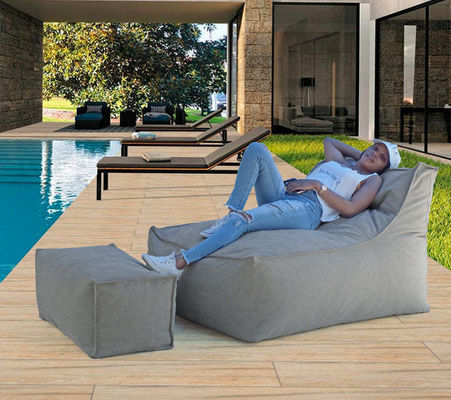 Indoor Outdoor Waterproof Bean Bag Sofa com 3-5mm Bean Filling e 30x75x30cm Pedal Size