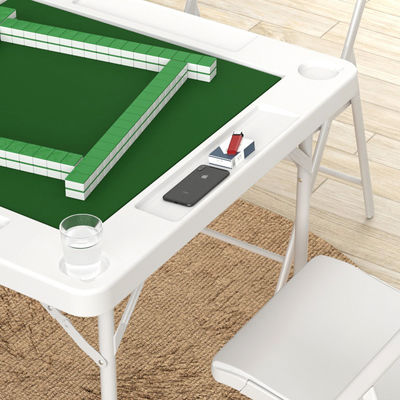 Logotipo personalizável de 4 jogadores Tabela de Mahjong de cartas de pôquer para atividades ao ar livre e internas