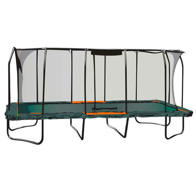Unisex Parque de jardim ao ar livre Fitness Cama elástica Retangular Trampolim com rede de segurança