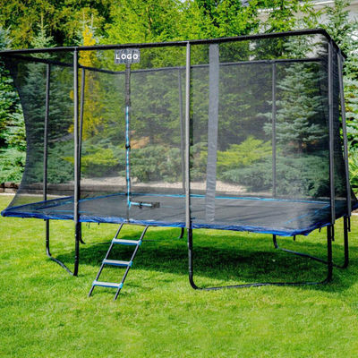 Unisex Parque de jardim ao ar livre Fitness Cama elástica Retangular Trampolim com rede de segurança
