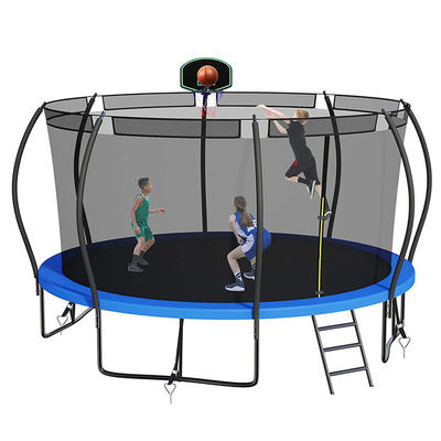Adultos Crianças Crianças Basketball Hoop Set Trampolim com rede protetora e opção de logotipo