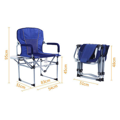 Cadeira de pesca para campismo ao ar livre com mesa lateral Design leve e portátil