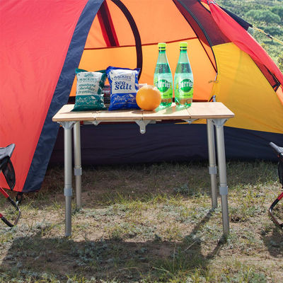 Tabela dobrável de altura ajustável leve para acampar e piquenique