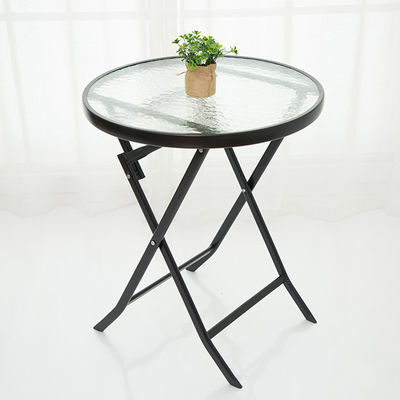 Embroidery ou Impressão Metal Glass Patio Set de Jantar para Bistro ao Ar Livre Balcão Café