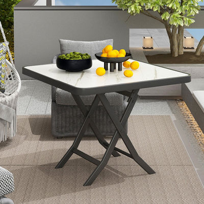 Mesa de jantar de café dobrável de ferro metálico para acampamento ao ar livre Café Balcão Jardim Patio
