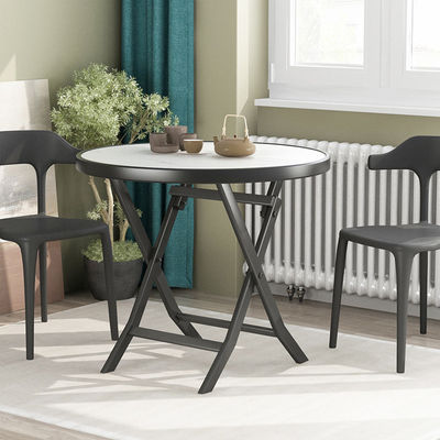 Mesa de jantar de café dobrável de ferro metálico para acampamento ao ar livre Café Balcão Jardim Patio