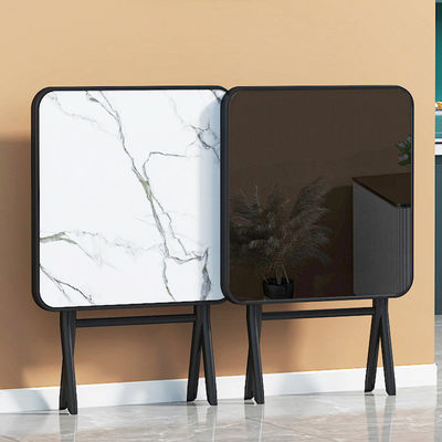Mesa de Outdoor Metal Vidro Temperado Quadrado Redondo Plegavel Caixa Dobrável Mesa de Jantar