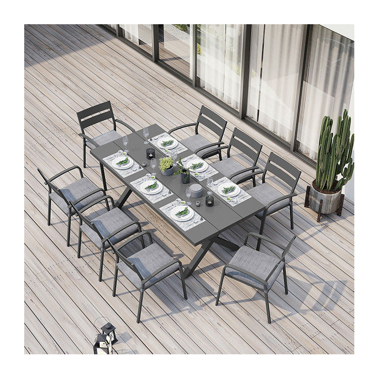 AJUNION X Forma Outdoor Set de Jantar para Restaurante 76"D x 36"W x 30'H Tamanho da Mesa