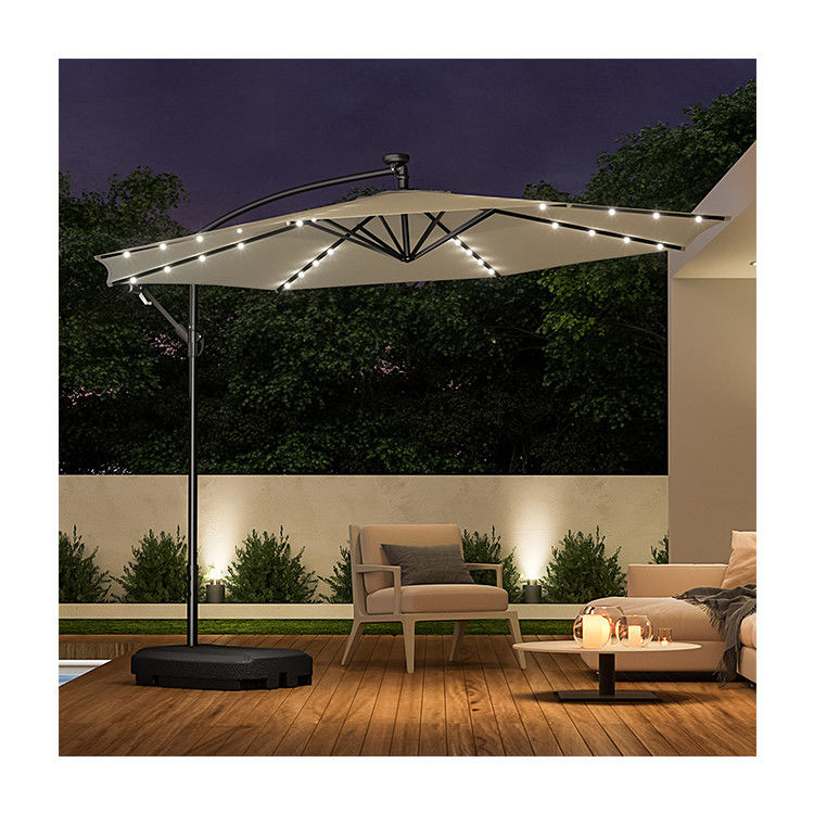 Guarda-chuva de jardim de cores personalizada com cantilever de restaurante comercial à prova d'água