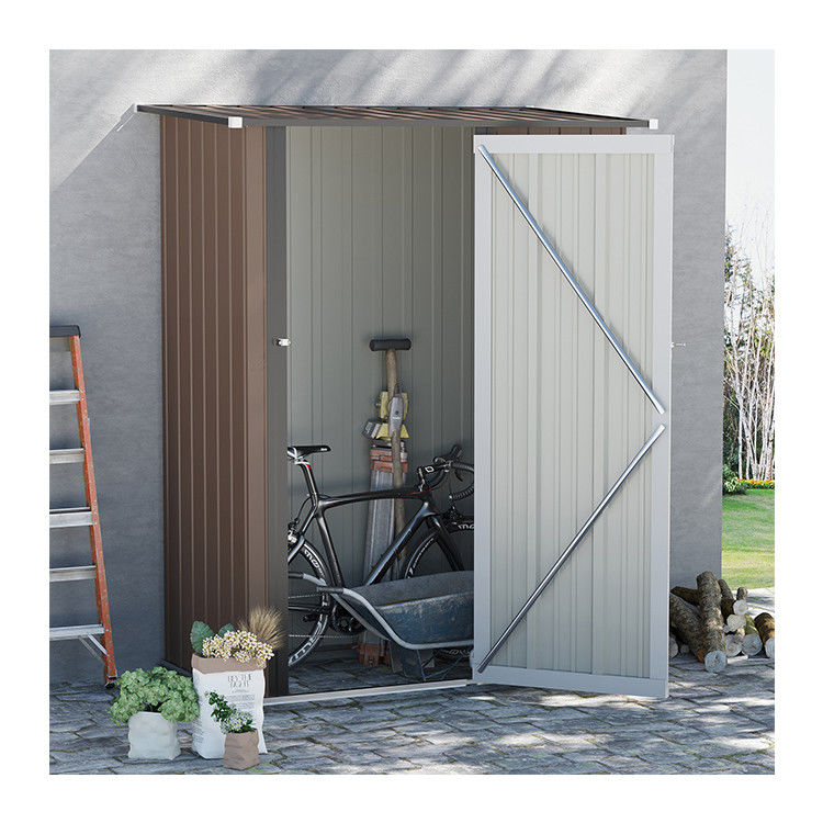AJUNION 5x3FT galvanizado de aço exterior para ferramentas sustentáveis e armazenamento de bicicletas