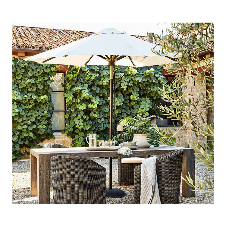 Quadro de alumínio inclinação sombra de sol para jardim restaurante AJUNION 9ft Round Patio guarda-chuva