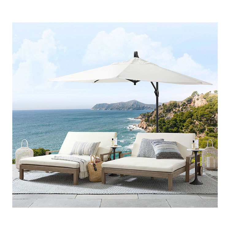 16.5"L x 6"W x 90"H Pacote de guarda-chuva de luxo de alumínio Patio guarda-chuva e mais opções